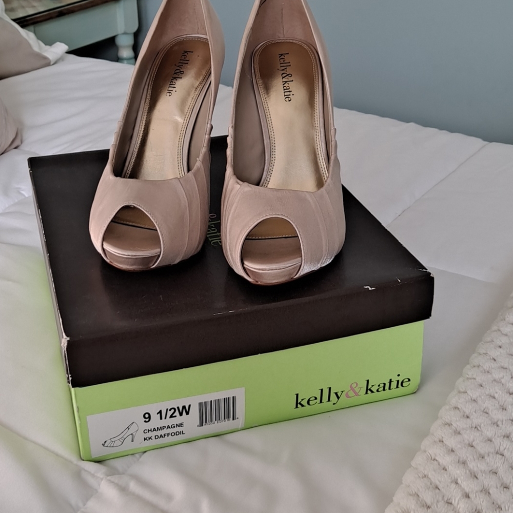 Champagne high heels